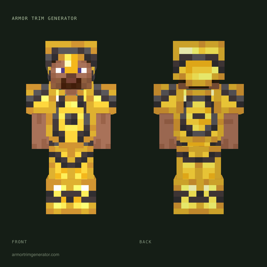 Desert Sovereign: dune trim with netherite on gold armor